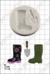 'Wellington Boot & Trowel' Silicone Mould